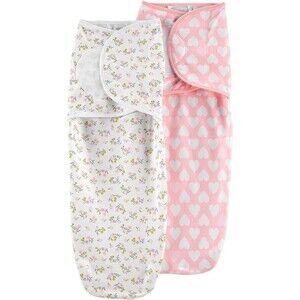 Cotton Swaddle Blankets 2-pack 0-3mo